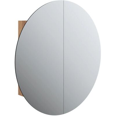 vidaXL Badeværelsesskab eg med LED & Spejl vidaXL Badeværelsesskab eg med LED & Spejl