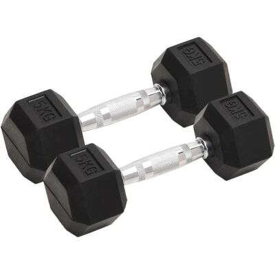 vidaXL 10 kg Valuraudasta Hex Hanteli - Kuntoiluvälineet vidaXL 10 kg Valuraudasta Hex Hanteli - Kuntoiluvälineet