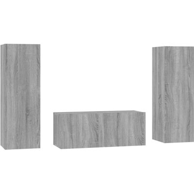 vidaXL 3120234 TV-Schrank - Grau Sonoma - Modernes Wand-TV-Möbel vidaXL 3120234 TV-Schrank - Grau Sonoma - Modernes Wand-TV-Möbel