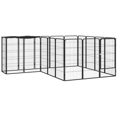Bramka dla psa vidaXL 250 x 200 x 100 cm - Czarny stal Bramka dla psa vidaXL 250 x 200 x 100 cm - Czarny stal