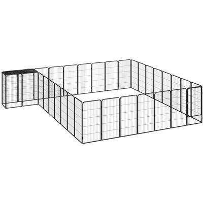 vidaXL 6-panelowy czarny stalowy wybieg dla psów - Ogrodzenie dla psa vidaXL 6-panelowy czarny stalowy wybieg dla psów - Ogrodzenie dla psa