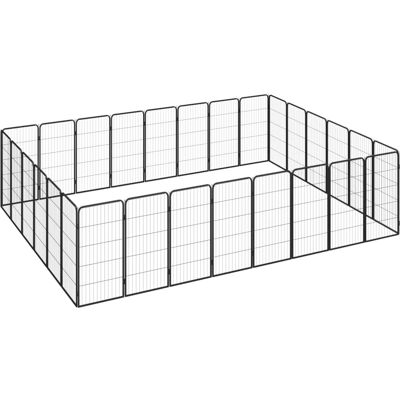 vidaXL Enclos pour chiens - 4 Panneaux, Noir, 400x300x100cm - Publicité vidaXL Enclos pour chiens - 4 Panneaux, Noir, 400x300x100cm - Publicité