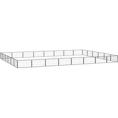Pastuch dla psów vidaXL - 4 panele, czarny, stal, 600x800x50 cm - Klatka dla psów Pastuch dla psów vidaXL - 4 panele, czarny, stal, 600x800x50 cm - Klatka dla psów