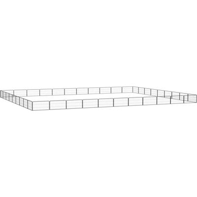 vidaXL Ogrodzenie dla psa 1100x900x50cm Czarny Stal 40 Paneli vidaXL Ogrodzenie dla psa 1100x900x50cm Czarny Stal 40 Paneli