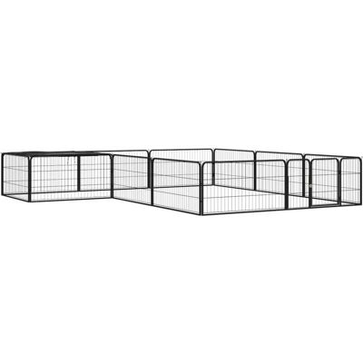 vidaXL Czarna 4-panelowa klatka dla psa - Klatka dla psa vidaXL Czarna 4-panelowa klatka dla psa - Klatka dla psa