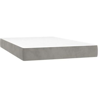 vidaXL Taschenfederkernmatratze Samt Hellgrau 140x190 - Mattress vidaXL Taschenfederkernmatratze Samt Hellgrau 140x190 - Mattress