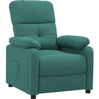 Vidaxl - Fauteuil inclinable en tissu vert foncé - Confortable Vidaxl - Fauteuil inclinable en tissu vert foncé - Confortable