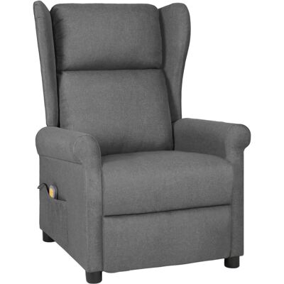 Fauteuil de Massage Électrique VidaXL - Gris - Publicité Fauteuil de Massage Électrique VidaXL - Gris - Publicité