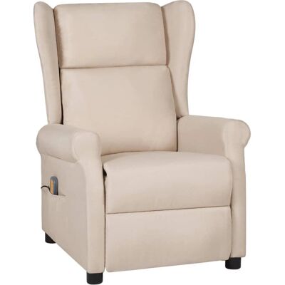 Fauteuil de massage VidaXL - Crème - Reclinage manuel - Vibrations 6 points - Publicité Fauteuil de massage VidaXL - Crème - Reclinage manuel - Vibrations 6 points - Publicité