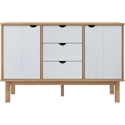 vidaXL OTTA - Pino macizo - Marrón y blanco - Sideboard vidaXL OTTA - Pino macizo - Marrón y blanco - Sideboard