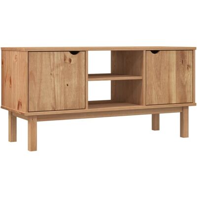 vidaXL Meuble TV en Pin Massif - Design Scandinave - 113,5x43x57 cm - Publicité vidaXL Meuble TV en Pin Massif - Design Scandinave - 113,5x43x57 cm - Publicité