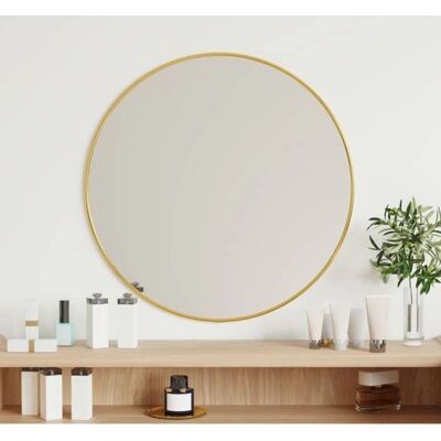 vidaXL 50 cm Okrągłe Lustro na Ścianę - Minimalistyczne Lustro Łazienkowe vidaXL 50 cm Okrągłe Lustro na Ścianę - Minimalistyczne Lustro Łazienkowe