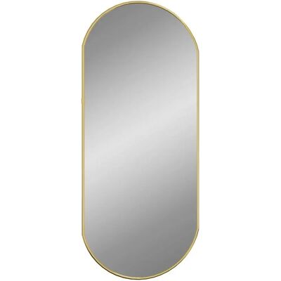 vidaXL Guld oval vægspiegel - 70x30 cm - Vægmontering vidaXL Guld oval vægspiegel - 70x30 cm - Vægmontering