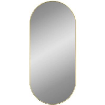 vidaXL Gold Oval Wandspiegel - Badspiegel für Flur & Bad vidaXL Gold Oval Wandspiegel - Badspiegel für Flur & Bad