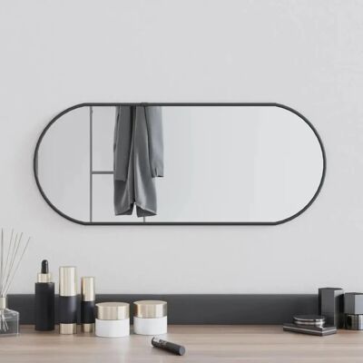 vidaXL Sorte oval vægspiegel 60x25 cm vidaXL Sorte oval vægspiegel 60x25 cm