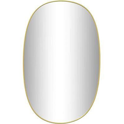 vidaXL Lustro ścienne Złote - 70x45 cm - Lustro ścienne vidaXL Lustro ścienne Złote - 70x45 cm - Lustro ścienne