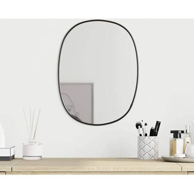 Miroir mural noir vidaXL 40x30 cm - Miroir mural - Publicité Miroir mural noir vidaXL 40x30 cm - Miroir mural - Publicité