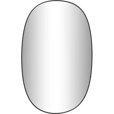 vidaXL Czarny Lustro Ścienne 70x45 cm - Lustro Łazienkowe vidaXL Czarny Lustro Ścienne 70x45 cm - Lustro Łazienkowe
