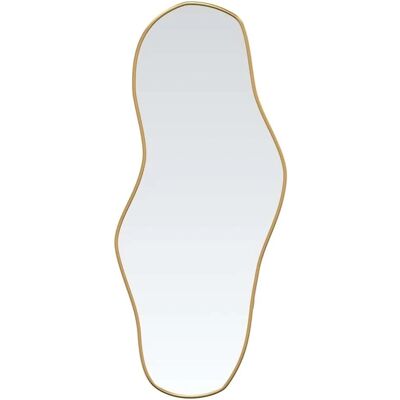 vidaXL Złote Lustro na Ścianę - 60x25 cm Łazienka Hol Makijaż vidaXL Złote Lustro na Ścianę - 60x25 cm Łazienka Hol Makijaż