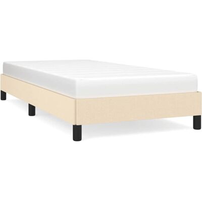 vidaXL Bettgestell - Stützbeine, Sperrholzlatten, Creme - Bettgestell vidaXL Bettgestell - Stützbeine, Sperrholzlatten, Creme - Bettgestell