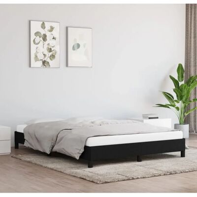 vidaXL Bettgestell Schwarz 140x190cm Stoff - Bettgestell vidaXL Bettgestell Schwarz 140x190cm Stoff - Bettgestell