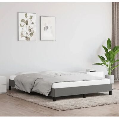 vidaXL Bettgestell Dunkelgrau 140x200 cm Stützbeine - Bettgestell vidaXL Bettgestell Dunkelgrau 140x200 cm Stützbeine - Bettgestell