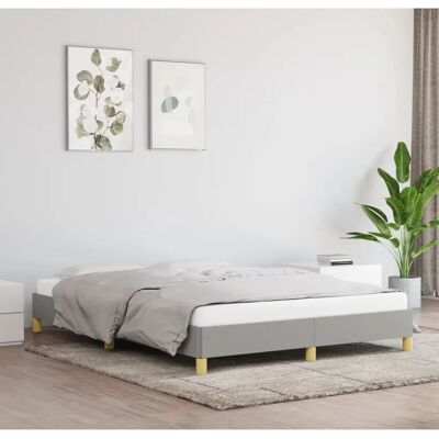 Maisonchic Hellgraues Bettgestell - Passend für 140x190cm Matratze - Bettart Maisonchic Hellgraues Bettgestell - Passend für 140x190cm Matratze - Bettart