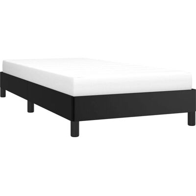 VidaXL Schwarzes Kunstleder Bettgestell mit Sperrholzlatten - Bettgestell VidaXL Schwarzes Kunstleder Bettgestell mit Sperrholzlatten - Bettgestell