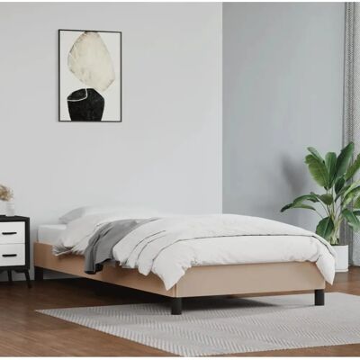 vidaXL Bettgestell Cappuccino Langlebig Kunstleder Modernes Schlafzimmer vidaXL Bettgestell Cappuccino Langlebig Kunstleder Modernes Schlafzimmer