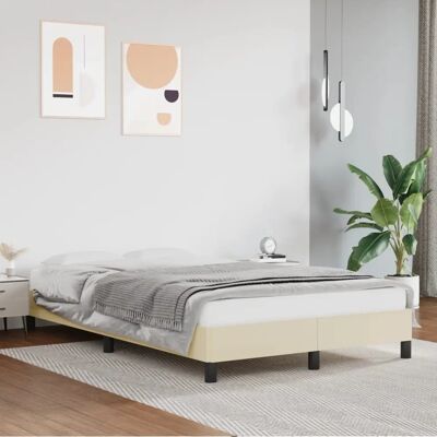 Vidaxl Bettrahmen - Sperrholz, Kunstleder, Creme - Bett Vidaxl Bettrahmen - Sperrholz, Kunstleder, Creme - Bett