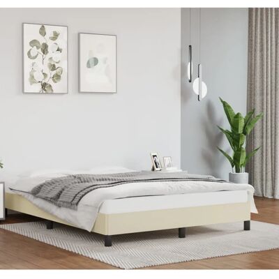 Vidaxl Bettgestell Creme Kunstleder 140x200cm Vidaxl Bettgestell Creme Kunstleder 140x200cm