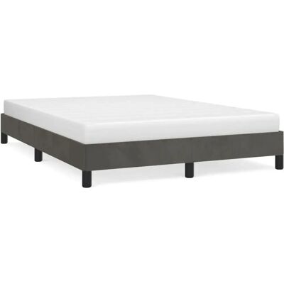 vidaXL Bettrahmen Dunkelgrau 140x190cm Samt - Bettgestell vidaXL Bettrahmen Dunkelgrau 140x190cm Samt - Bettgestell
