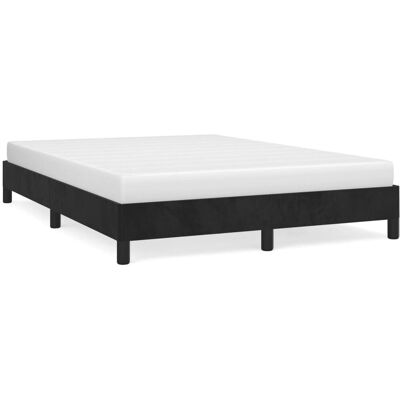 vidaXL Bettgestell - 346972 - Samt, Schwarz, 140x190 cm vidaXL Bettgestell - 346972 - Samt, Schwarz, 140x190 cm