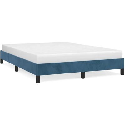vidaXL Bettrahmen - Dunkelblau 140x190 cm Samtvel - Bettgestell vidaXL Bettrahmen - Dunkelblau 140x190 cm Samtvel - Bettgestell