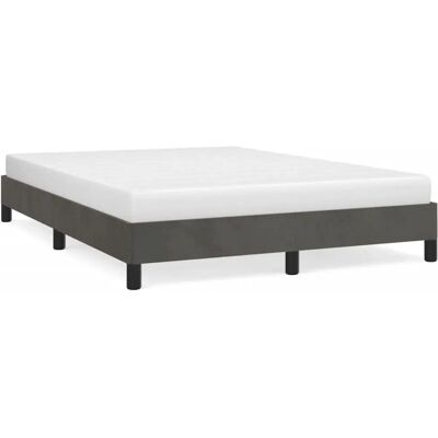 vidaXL Bettgestell - Dunkelgrau - 140x200cm - Unterstützung durch Beine vidaXL Bettgestell - Dunkelgrau - 140x200cm - Unterstützung durch Beine