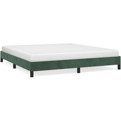 vidaXL Bettgestell Dunkelgrün Samt 160x200 cm - Bettgestell vidaXL Bettgestell Dunkelgrün Samt 160x200 cm - Bettgestell