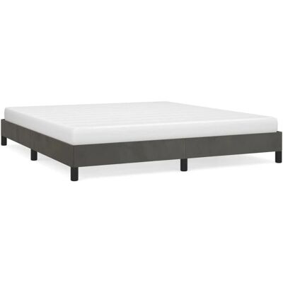 vidaXL Bed Frame Donkergrijs Velvet - Bed frame vidaXL Bed Frame Donkergrijs Velvet - Bed frame