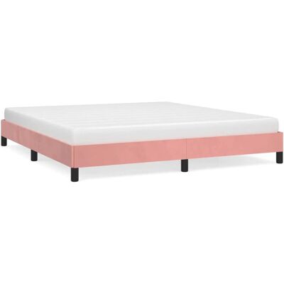vidaXL Pink Velvet Bettgestell - Bett vidaXL Pink Velvet Bettgestell - Bett