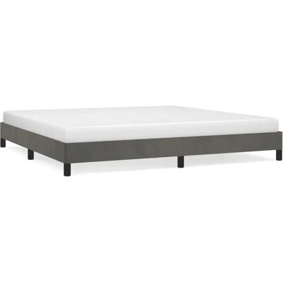 vidaXL Bettgestell - 200x200cm - Dunkelgrau Samt - Robuste Unterstützung vidaXL Bettgestell - 200x200cm - Dunkelgrau Samt - Robuste Unterstützung