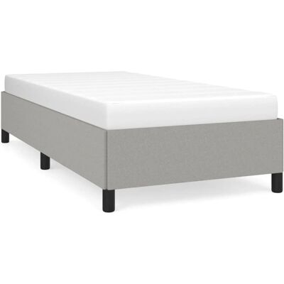 vidaXL 347026 Bettgestell - Stützbeine, Hellgrau Stoff, 90x190 cm vidaXL 347026 Bettgestell - Stützbeine, Hellgrau Stoff, 90x190 cm
