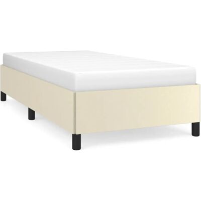 vidaXL Bettrahmen - Creme - Stützbeine - 90x200cm - Bettrahmen vidaXL Bettrahmen - Creme - Stützbeine - 90x200cm - Bettrahmen