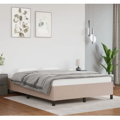 MAISONCHIC Bettgestell - 140x190cm, Cappuccino, Langlebiges Kunstleder - Bettart MAISONCHIC Bettgestell - 140x190cm, Cappuccino, Langlebiges Kunstleder - Bettart