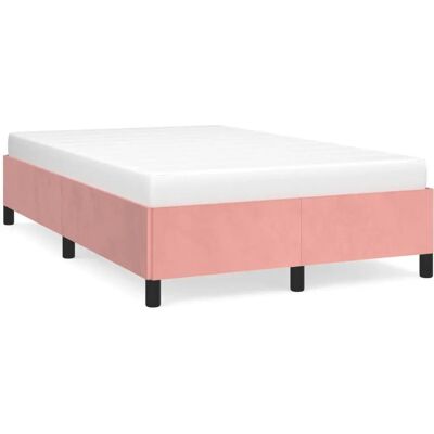 vidaXL Bettrahmen Samtig Rosa - Bettrahmen vidaXL Bettrahmen Samtig Rosa - Bettrahmen