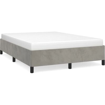 vidaXL Bettgestell - Stabile Beine, Samtstoff, 140x190 cm - Bettgestell vidaXL Bettgestell - Stabile Beine, Samtstoff, 140x190 cm - Bettgestell