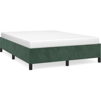 vidaXL Bettgestell - Dunkelgrün - Stabile Sperrholzlatten - 140x200 cm vidaXL Bettgestell - Dunkelgrün - Stabile Sperrholzlatten - 140x200 cm