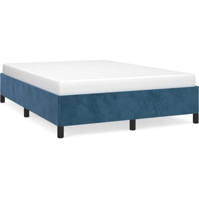 vidaXL Bettgestell Dunkelblau Samt 140x200cm - Bettgestell vidaXL Bettgestell Dunkelblau Samt 140x200cm - Bettgestell