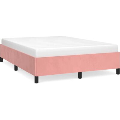 VidaXL 347329 Bettgestell - Samt, Rosa, Stabil - Bett VidaXL 347329 Bettgestell - Samt, Rosa, Stabil - Bett