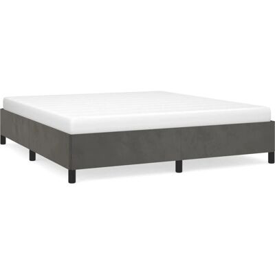 VidaXL Bettgestell - Grau Samt, 160x200 cm - Bettgestell VidaXL Bettgestell - Grau Samt, 160x200 cm - Bettgestell