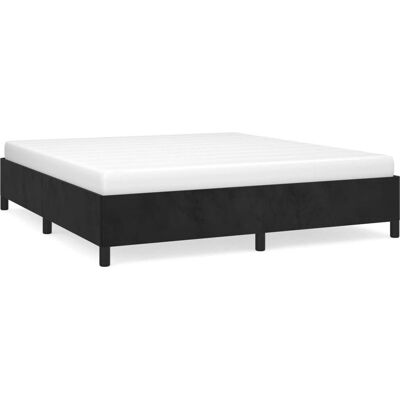 vidaXL Bettgestell - Stützfüße - Sperrholzlatten - 160x200cm - Schwarz vidaXL Bettgestell - Stützfüße - Sperrholzlatten - 160x200cm - Schwarz