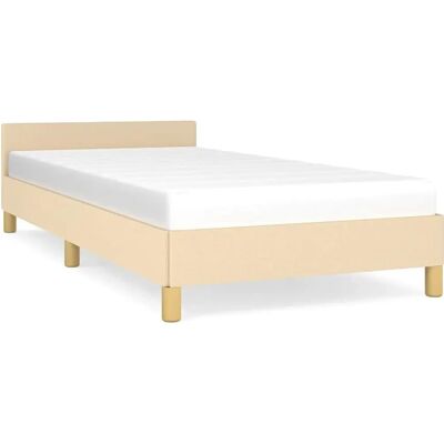 vidaXL 347372 Bettgestell mit Creme Stoff - Bettgestell vidaXL 347372 Bettgestell mit Creme Stoff - Bettgestell